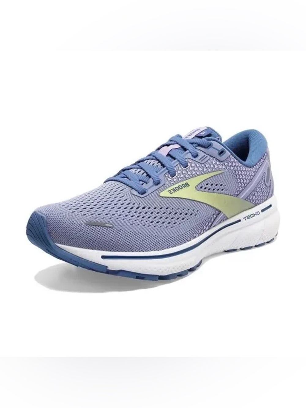Sz 8.5 Brooks Ghost 14 Women’s Running Shoes Purple Impression Dutch Lime White